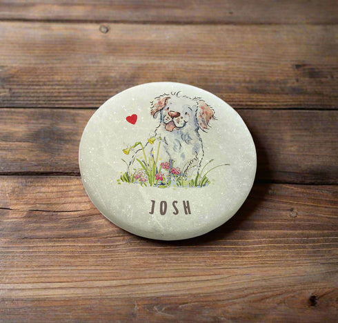 Clumber Spaniel Marble Memorial